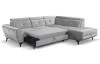 Rohová sedací souprava Sergio, světle šedá látka, pravý roh
