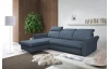Rohová sedací souprava Star, denimově modrá látka