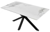 Obdélný jídelní stůl Milo 160x90 cm, bílý mramor
