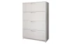 Komoda se zásuvkami Leporolo 78 cm, bílá mat