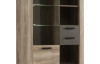Vysoká vitrína Telida, s osvětlením, borovice