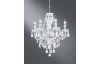 Lustr Aurelia 52 cm, imitace bílých křišťálů