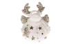 Vánoční dekorace Sobík LED, bílý porcelán