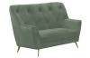 Dvoumístní pohovka Ludwik, olivově zelená látka