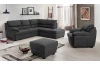 Rohová sedací souprava Nebolo, antracitová šedá látka, pravý roh