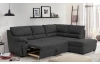 Rohová sedací souprava Nebolo, antracitová šedá látka, pravý roh