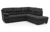Rohová sedací souprava Nebolo, antracitová šedá látka, pravý roh