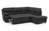 Rohová sedací souprava Nebolo, antracitová šedá látka, pravý roh