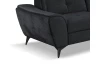 Rohová sedací souprava Sergio, černá látka, pravý roh