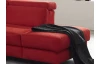 Rohová sedací souprava Avignon, červená látka, bez funkce rozkladu