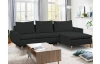 Rohová sedací souprava Enjoy, antracitová látka