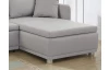 Rohová sedací souprava Asti, světle šedá látka