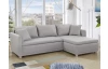 Rohová sedací souprava Asti, světle šedá látka