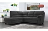 Rohová sedací souprava Nebolo, antracitová šedá látka, levý roh