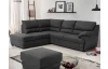 Rohová sedací souprava Nebolo, antracitová šedá látka, levý roh