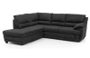 Rohová sedací souprava Nebolo, antracitová šedá látka, levý roh