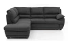 Rohová sedací souprava Nebolo, antracitová šedá látka, levý roh