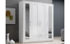 Šatní skříň Salias, 156 cm, bílá