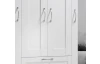 Šatní skříň Salias, 156 cm, bílá
