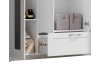 Šatní skříň Salias, 156 cm, bílá