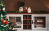 Vánoční dekorace LED dřevěný domeček, bílý