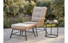 Zahradní křeslo s taburetem Soluna