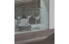 Široká vitrína Dalia typ 16, bělená pinie/šedý dub, 2 dveře