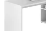 Rohový psací stůl Samuel, bílý/bílý lesk