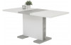 Jídelní stůl Tamara 120x80 cm, bílý lesk/šedý beton