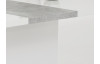 Jídelní stůl Tamara 120x80 cm, bílý lesk/šedý beton