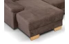 Sedací souprava Chivas, tvar pravé U, hnědá látka