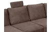 Sedací souprava Chivas, tvar pravé U, hnědá látka