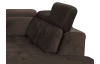 Rohová sedací souprava Sergio, tmavě hnědá látka, pravý roh
