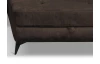 Rohová sedací souprava Sergio, tmavě hnědá látka, pravý roh