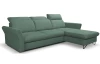 Rohová sedací souprava Star, smrkově zelená látka
