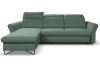 Rohová sedací souprava Star, smrkově zelená látka