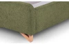 Postel Flamingo 180x200 cm, olivově zelená strukturovaná tkanina