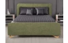 Postel Flamingo 180x200 cm, olivově zelená strukturovaná tkanina