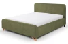 Postel Flamingo 180x200 cm, olivově zelená strukturovaná tkanina