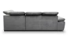 Rohová sedačka Aldon, dýmově šedá strukturovaná látka, pravý roh