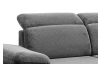 Rohová sedačka Aldon, dýmově šedá strukturovaná látka, pravý roh