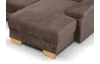 Sedací souprava Chivas, tvar levé U, hnědá látka