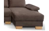 Sedací souprava Chivas, tvar levé U, hnědá látka