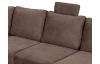 Sedací souprava Chivas, tvar levé U, hnědá látka