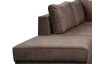 Sedací souprava Chivas, tvar levé U, hnědá látka