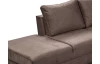 Sedací souprava Chivas, tvar levé U, hnědá látka