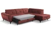 Rohová sedací souprava Sergio, cihlová látka, pravý roh