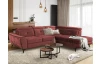 Rohová sedací souprava Sergio, cihlová látka, pravý roh