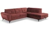 Rohová sedací souprava Sergio, cihlová látka, pravý roh