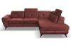 Rohová sedací souprava Sergio, cihlová látka, pravý roh